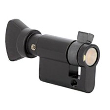 Hoppe 40/10 Perilla en V Medio Perfil Euro Cilindro 1-5/8" Latón Sin Llave