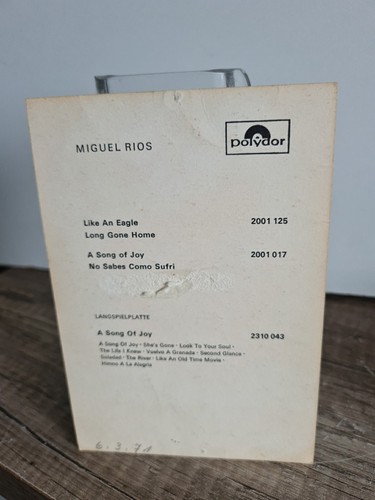 Autogramm - Miguel Rios - original signierte Autogrammkarte - Bild 2 von 2