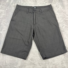 O'NEILL Westmont Plaid Walk Shorts Mens 31 Black Glen Plaid Relaxed Skate Surf