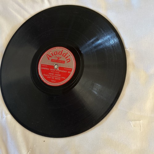 78 RPM Jumping with Symphony Sid/No Eyes Blues-Lester Young Aladdin 163 Jazz - Bild 3 von 6