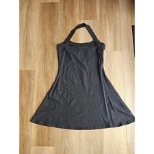 Venus Halter Neck A-Line Swing Jersey Knit Little Black Dress Women's Medium