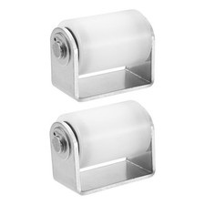 2Pcs Slide Gate Guide Roller 2" Nylon Sliding Gate Guider 1.38" Dia White