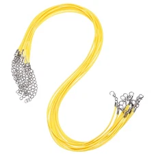 10pcs 18 Inch Waxed Necklace Cord 1.5mm for Jewelry Making, Yellow
