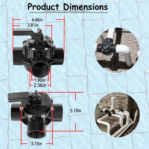 For 4715 Jandy NeverLube Diverter Valve Positive Seal 3-Port 1-1/2" to 2" Pipe - Picture 7 of 17