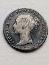 Queen Victoria Four Pence Groat Coin 1848