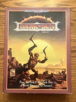 AD&D Dark Sun Boxed Set 100% Complete TSR 1991 Campaign W/Maps & Poster