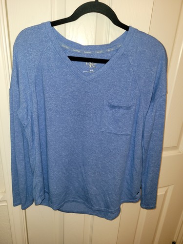 Calvin Klein Womens Blue Sweatshirt Size M Pullover Performance - Picture 2 of 8