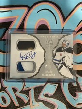 Connor Hellebuyck 10/12 Autographed Pro Gear 2023-24 Upper Deck The Cup (CH)