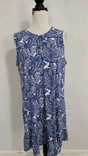 Michael Kors A Line Shift Dress XL Floral Keyhole Feminine Date Night Vacation