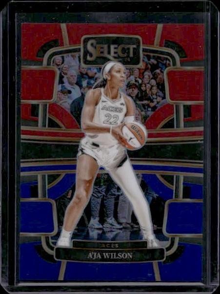 2024 Panini Select WNBA #86 A'ja Wilson Prizms Red and Blue #/399