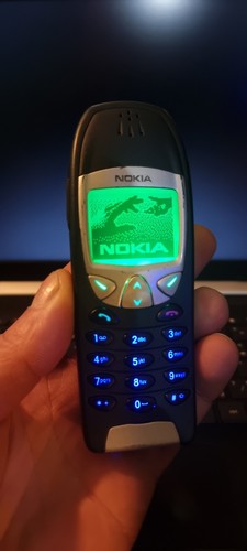 Rare Vintage Nokia 6210 (Finland) Upgrade Lights Green Display Blue Keypad.π - Afbeelding 1 van 10