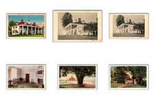 Lot of 6 Vintage Mount Vernon Postcards Virginia Washington Mansion East Front