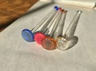 4 Vintage Art Glass Art Deco Swizzle Muddler  Sticks — photo 1