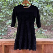 Twinset Simona Barbieri Girl's Black Ruffled Party Dress Size 14