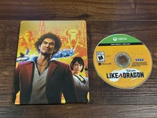 Yakuza Like A Dragon Steelbook Steel Complete w/ Case XBOX One Game - TESTED
