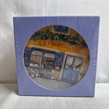 Philippe Deshoulieres Limoges France Provencial Shops Cocktail 6 Plate Set NEW