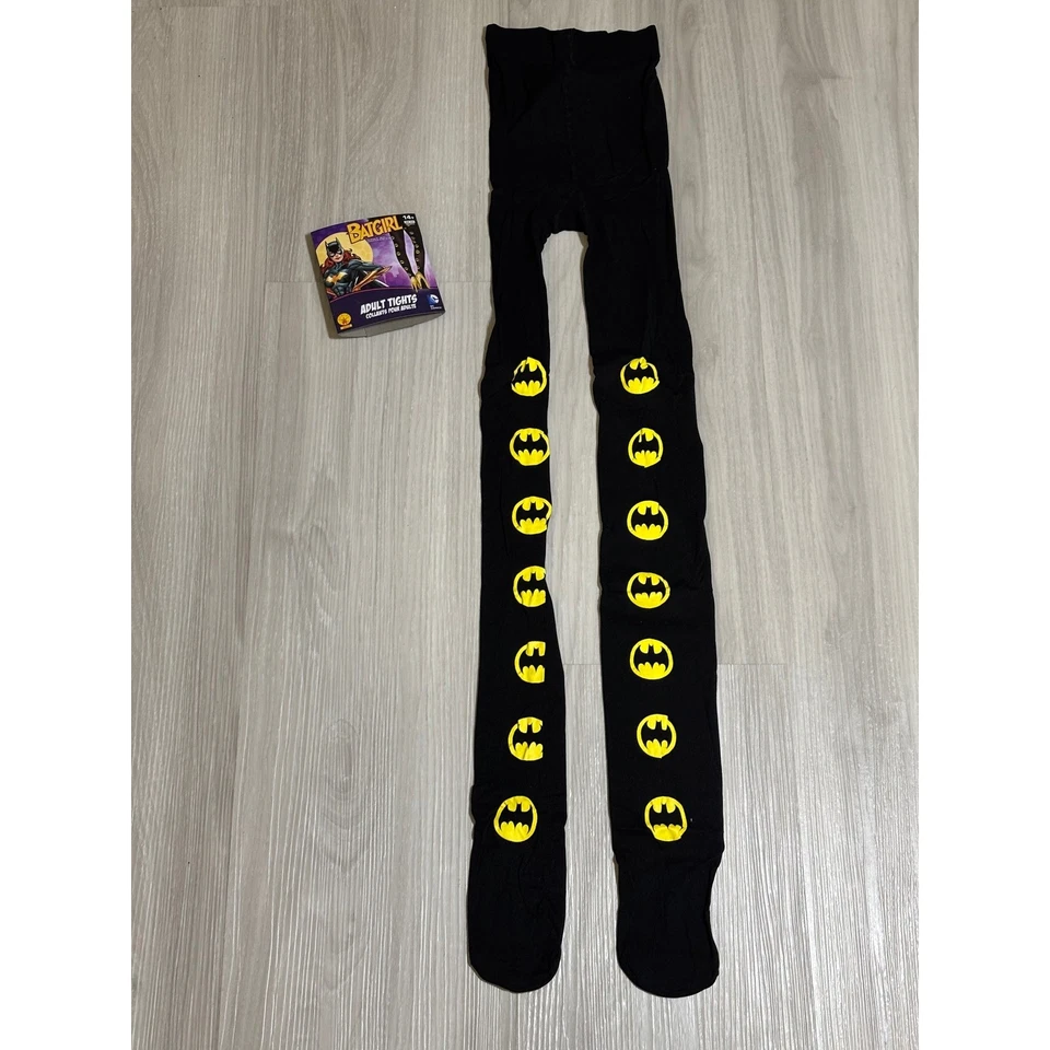 Batgirl Mujer Medias DC Comics Superhéroe Disfraz Disfraz Negro Amarillo Tallas Únicas Foto 2 de 4