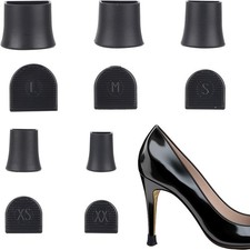 10pcs High Heel Protectors Black Anti-Slip Caps 5 Sizes Stoppers for Outdoors