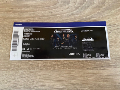 Udo Dirkschneider Eintritts-/Konzertkarte-Balls to the wall Tour 2025 Frankfurt