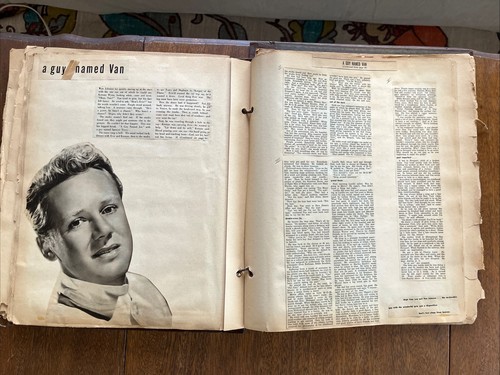 VAN JOHNSON album di ritagli, carta autografa, ritagli di giornale, star del cinema VINTAGE - Foto 14 di 24