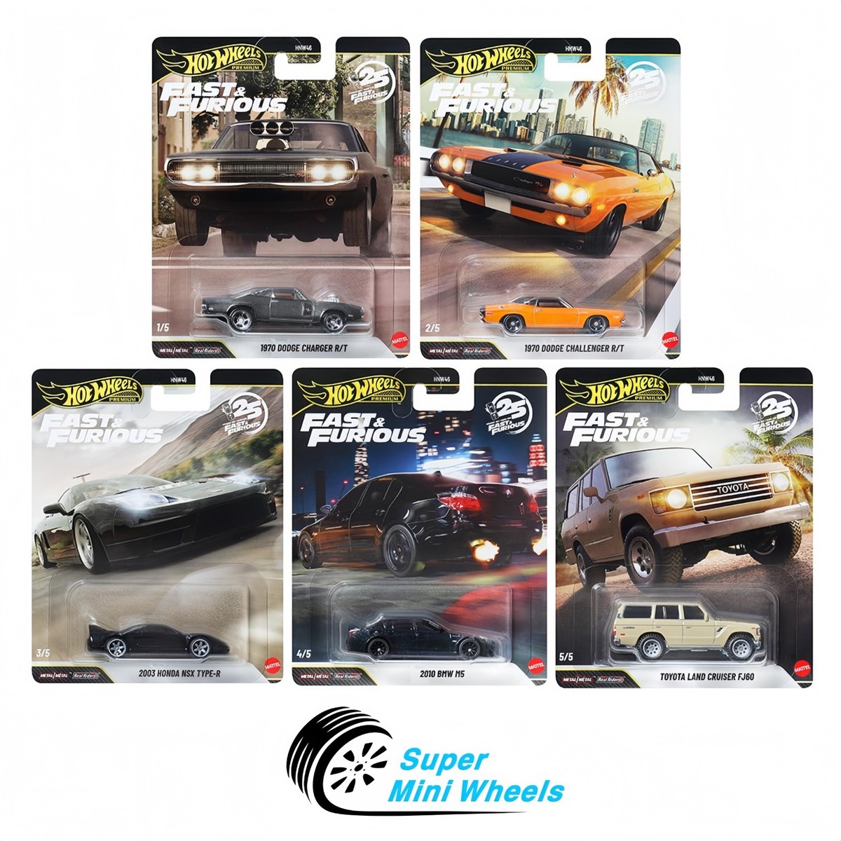 Hotwheels FAST&FURIOUS Chase 3台 Hot Wheels 2026 Fast & Furious Q Case Set of 5 Cars - Include