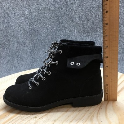 St Johns Bay Boots Womens 8.5M Black Shae Lace Up Ankle  display picture 3