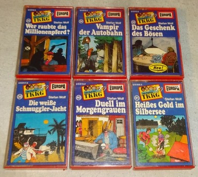 6x TKKG Folgen 33 - 34 - 36 - 38 - 40 - 41 Europa *Erstauflagen* GUTER ZUSTAND
