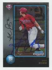 2018 Bowman Draft 1998 20th Anniversary Alec Bohm Auto Phillies #98B-AB COA Card