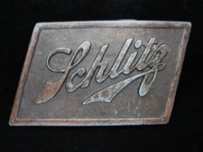OB15119 VINTAGE 1970s  SCHLITZ  BEER BREWING COMPANY BELT BUCKLE