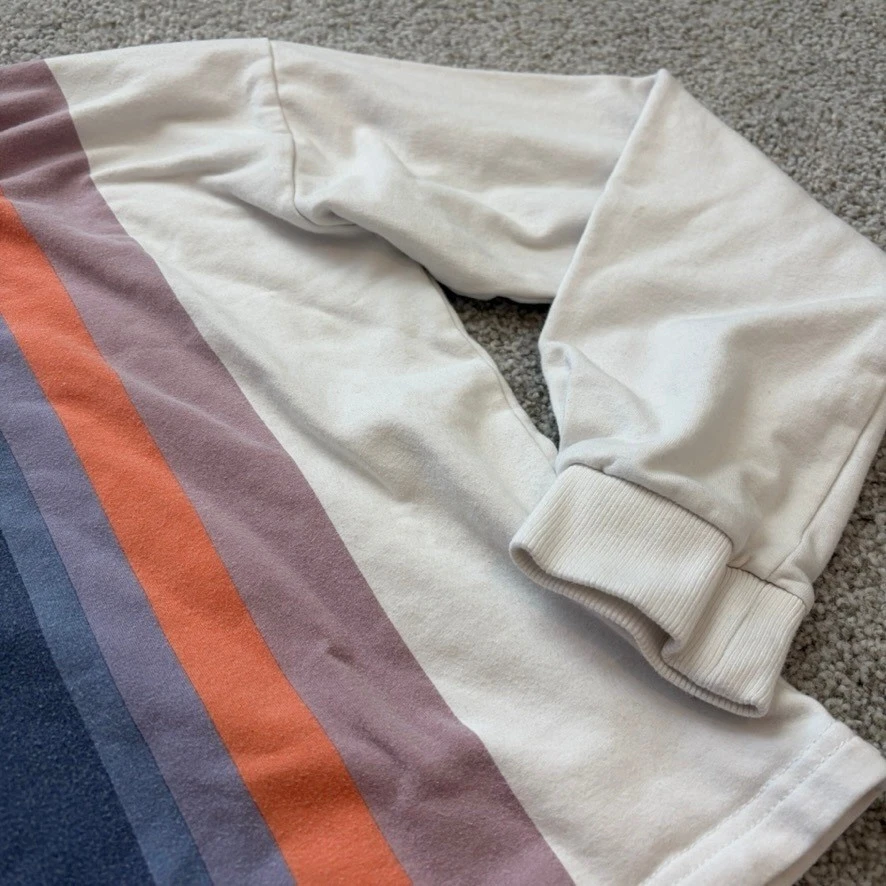 Sudadera Capa Marina Para Mujer S Blanco Rayas Salón Normcore Athleisure Foto 3 de 4