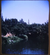 Disneyland Indian Encampment -  1966 Stereo Realist Slide Kodachrome