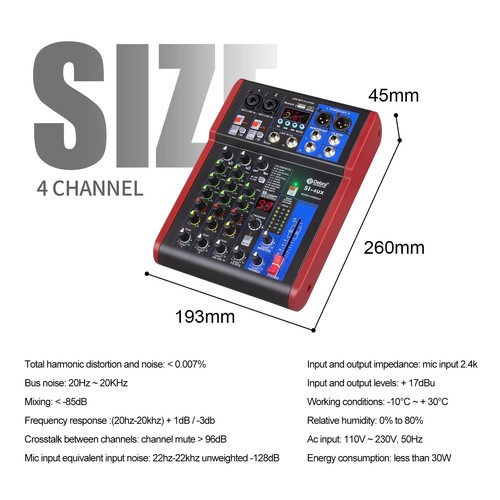 SI Series Professional Portable Recording Mixer Audio with 99 DSP Digital Eff... - Picture 7 of 9