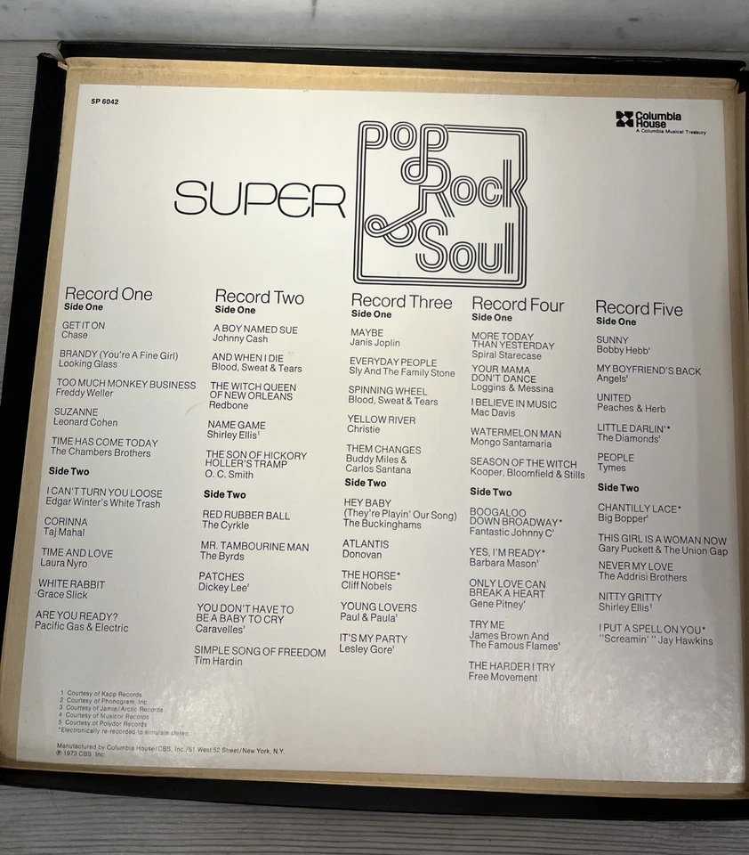 SUPER POP ROCK & SOUL, 4 LP Box Set, Various Artists, 1 LP Missing - Image 3 of 4