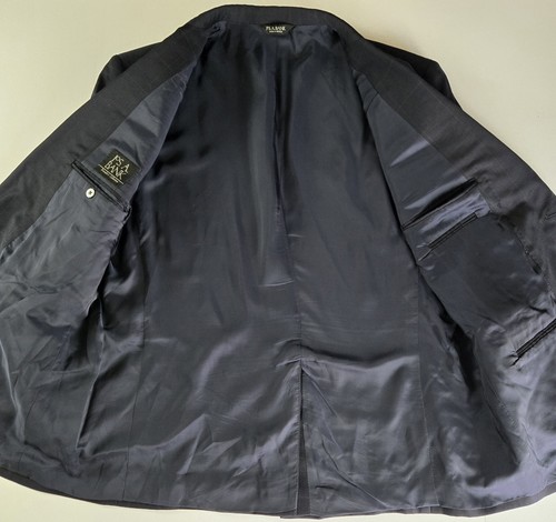 Jos A Bank 2 Pc Suit 46S~ 38x26 Navy Blue Windowpane Traveler 100% Wool Check - Picture 14 of 22