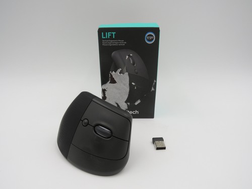Logitech Lift Vertical Ergonomic Optical Mouse Wireless Bluetooth Black *READ* - 第 1/7 張圖片