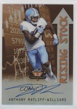 2019 Leaf Valiant Rising Stock Orange 34/50 Anthony Ratliff-Williams Auto 3tb