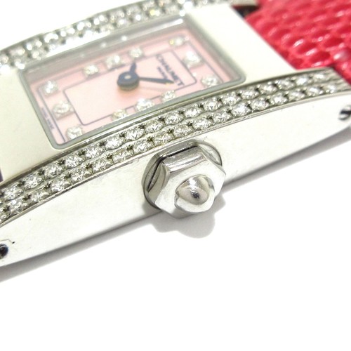 Auth CHAUMET Stile de Chaumes Style Rectangle - 1******** Pink Wrist Watch - Picture 8 of 12