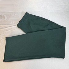 Carlisle Dress Pants Women Dark Green 100 Wool Straight Leg Lined Sz 12