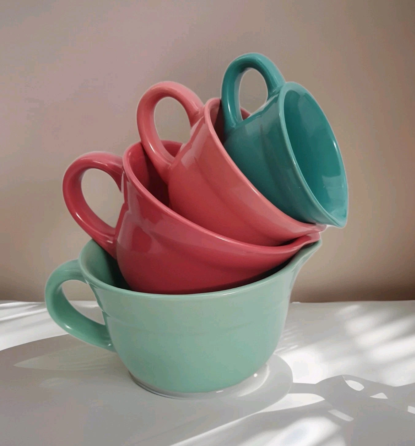 Vintage Colourful Stoneware Batter Bowl Shaped Measuring Cups (Set of 4 Sizes)
Opens in a new window