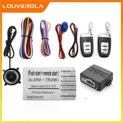 Universal 12V Car Alarm System with Remote Start Keyless Entry  Push Start