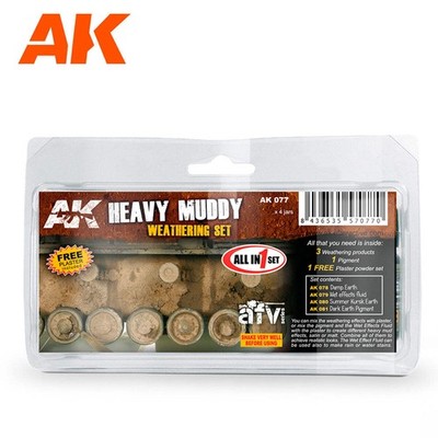 AK Interactive 077 Heavy Muddy Weathering Set