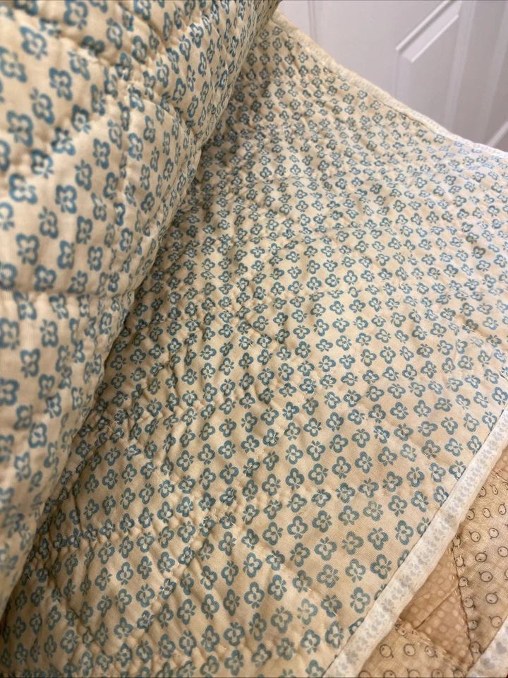 MUY ANTIGUA 1850 GRANERO LEVANTAMIENTO CABAÑA DE TRONCOS AMERICANA Antigua Manta Edredón Beige 48x40 Foto 2 de 4