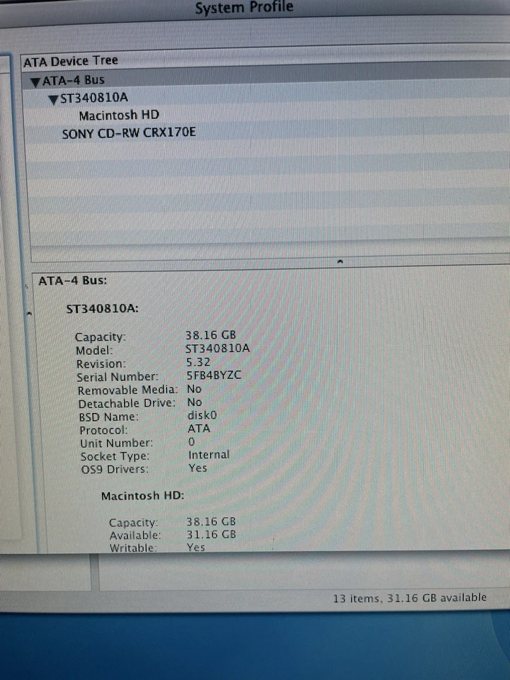 Apple iMac G4 Desktop Computer 2002 M6498 with Keyboard & Mouse Tested Works - Image 4 of 4