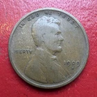 1909-S Lincoln Wheat Cent 1c - Key Date - Raw Fine - Very Fine (F/VF)