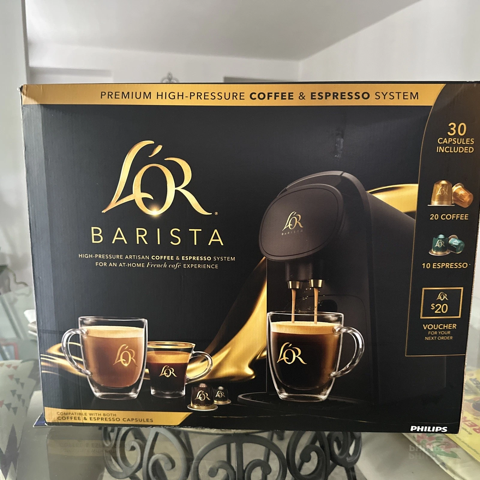 LOR BARISTA-HIGH PRESSURE ARTISAN COFFEE &ESPRESSO SYSTEM. 30 CAPSULES INCLUDED
Opens in a new windo