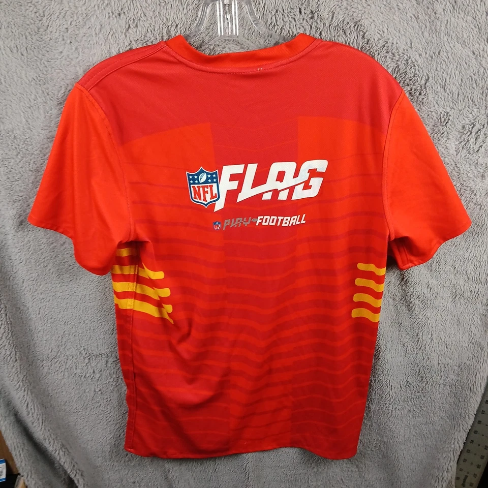 Футболка Kansas City Chiefs для мальчиков молодежная размер XL с флагом НФЛ футбол на спине новая без этикетки - Изображение 4 из 4