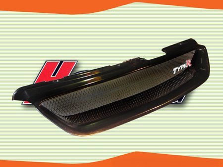 HONDA CIVIC EK FACELIFT 1999-2000 HC RACING ABS FRONT PLASTIC GRILLE Z0881 - Picture 2 of 2
