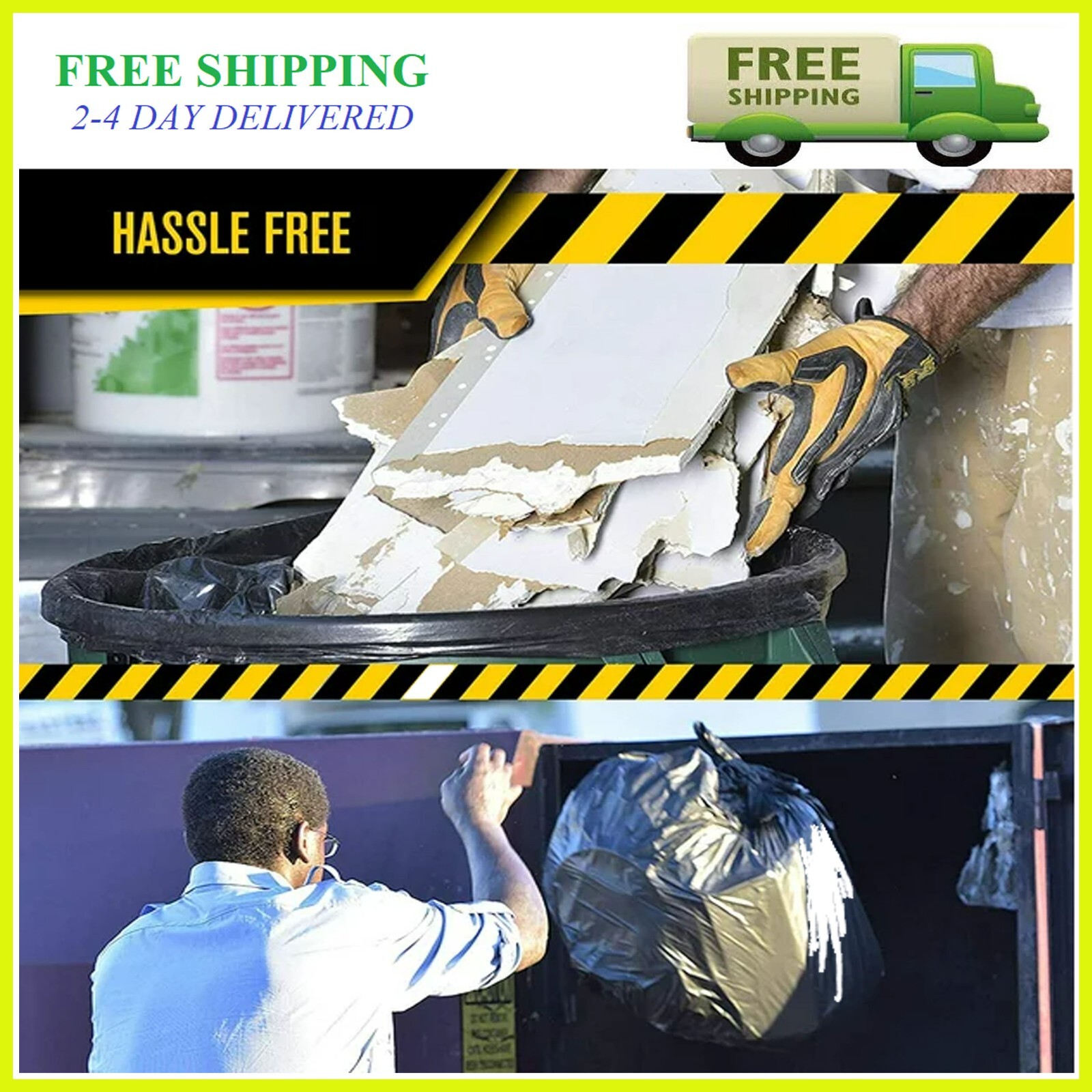 Ultrasac Heavy Duty 55 Gallon Trash Bags 2 Milliliter Plastic Drum