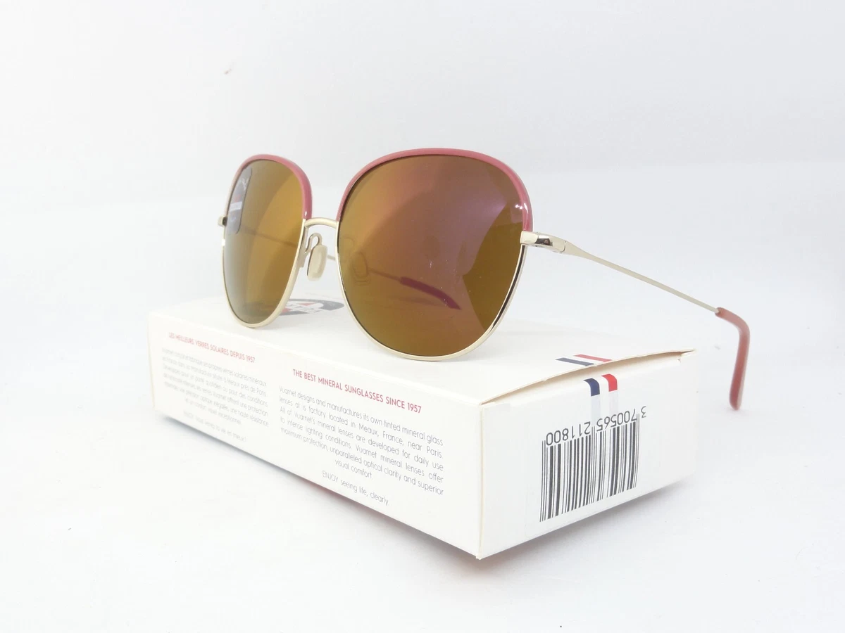 VUARNET VL 1628 0004 2130 WOMEN SUNGLASSES PURE BROWN FLASH NEW IN BOX FRANCE