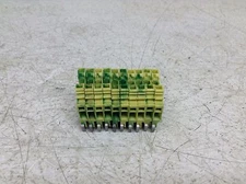 Wago 281 4mm2 Green Yellow Wiring Terminal Block Din Rail 4 mm 2 Lot of 10